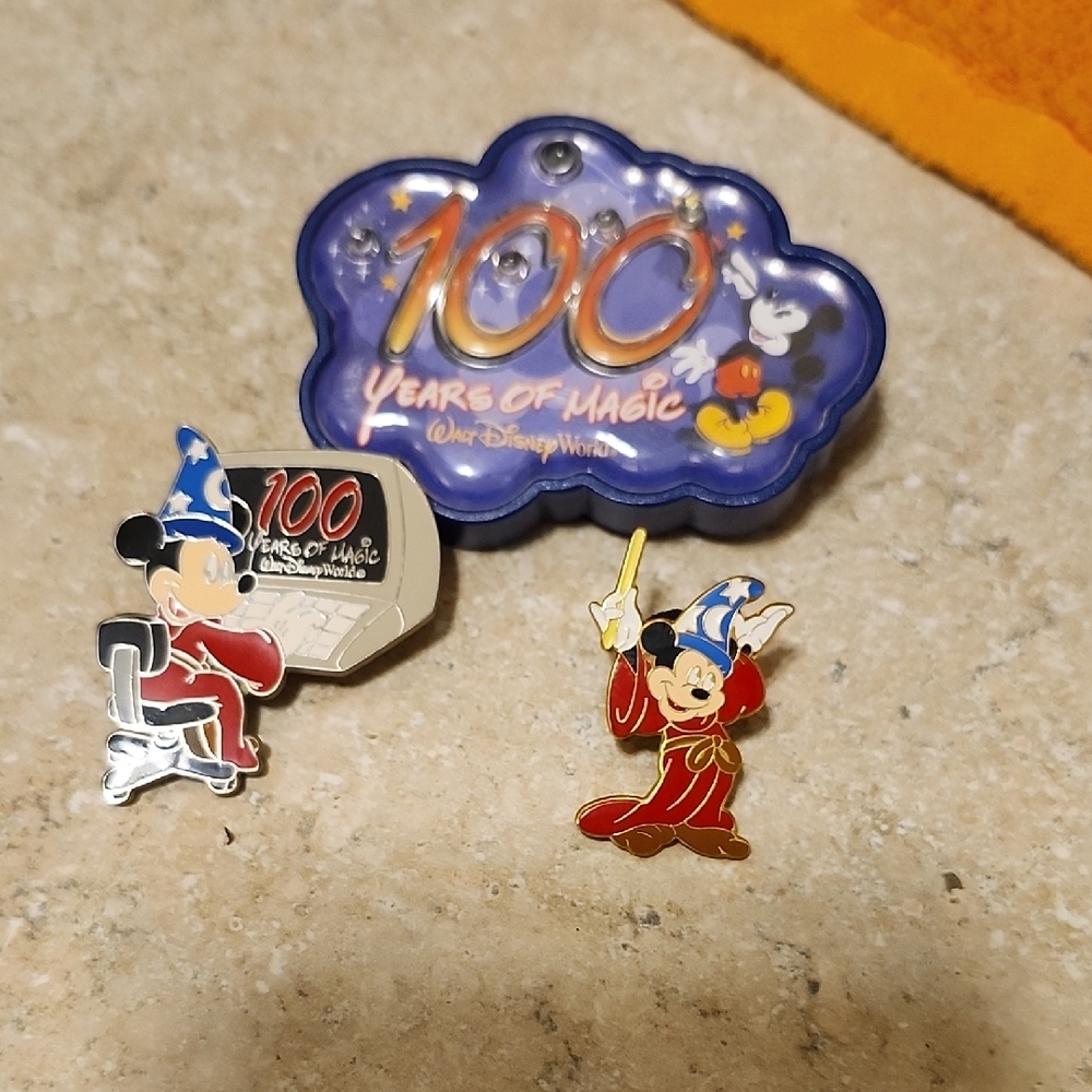 100 Years Of Magic Sorcerer Mickey Trading Pin Bundle
